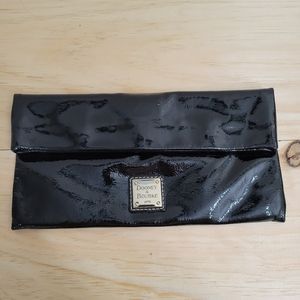 Dooney & Bourke black patent leather clutch